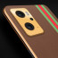 Vaku ® Oppo K10 4G Felix Line Leather Stitched Gold Electroplated Soft TPU Back Cover Case