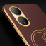 Vaku ® Vivo Y100A 5G Skylar Leather Pattern Gold Electroplated Soft TPU Back Cover