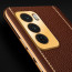 Vaku ® Oppo Reno12 5G Luxemberg Leather Pattern Gold Electroplated Soft TPU Back Cover