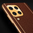 Vaku ® Samsung Galaxy M53 5G Luxemberg Series Leather Stitched Gold Electroplated Soft TPU Back Cover