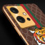 Vaku ® Vivo T1 5G Lynx Designer Leather Pattern Gold Electroplated Soft TPU Back Cover Case