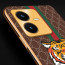 Vaku ® Vivo Y22 Lynx Designer Leather Pattern Gold Electroplated Soft TPU Back Cover Case