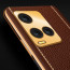 Vaku ® Vivo Y33T Luxemberg Series Leather Stitched Gold Electroplated Soft TPU Back Cover