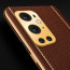 Vaku ® OnePlus 9 Pro Luxemberg Series Leather Stitched Gold Electroplated Soft TPU Back Cover