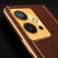 Vaku ® Vivo Y55 5G Luxemberg Leather Pattern Gold Electroplated Soft TPU Back Cover
