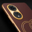 Vaku ® Oppo A38 Skylar Leather Pattern Gold Electroplated Soft TPU Back Cover