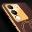Vaku ® Vivo Y200 5G Skylar Leather Pattern Gold Electroplated Soft TPU Back Cover