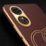 Vaku ® Oppo A17 Skylar Leather Pattern Gold Electroplated Soft TPU Back Cover
