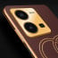 Vaku ® Vivo Y35 4G Skylar Leather Pattern Gold Electroplated Soft TPU Back Cover