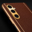 Vaku ® Samsung Galaxy A05s Luxemberg Leather Pattern Gold Electroplated Soft TPU Back Cover