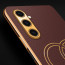 Vaku ® Samsung Galaxy A05s Skylar Leather Pattern Gold Electroplated Soft TPU Back Cover
