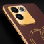 Vaku ® Vivo T2 Pro 5G Skylar Leather Pattern Gold Electroplated Soft TPU Back Cover
