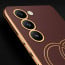 Vaku ® Vivo Y200e 5G Skylar Leather Pattern Gold Electroplated Soft TPU Back Cover