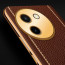 Vaku ® Vivo T3x 5G Luxemberg Leather Pattern Gold Electroplated Soft TPU Back Cover