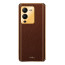 Vaku ® Vivo V25 Pro Luxemberg Leather Pattern Gold Electroplated Soft TPU Back Cover