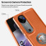 Vaku ® Vivo V40 5G Regal Shield Metal Lion Engraved Leather Protective Back Cover