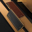 Vaku ® Samsung Galaxy A35 5G Luxemberg Leather Pattern Gold Electroplated Soft TPU Back Cover