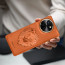 Vaku ® Vivo T3x 5G Lion Embossed Luxury Designer Leather Protective Back Cover