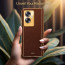 Vaku ® Oppo A79 5G Luxemberg Leather Pattern Gold Electroplated Soft TPU Back Cover