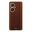 Vaku ® Vivo Y27 Luxemberg Series Leather Stitched Gold Electroplated Soft TPU Back Cover
