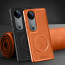 Vaku ® Vivo V40 5G Maxtron Leather Stitched Magnetic Magsafe Non-Slip Grip Shockproof Back Cover