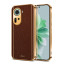 Vaku ® Oppo Reno11 5G Luxemberg Leather Pattern Gold Electroplated Soft TPU Back Cover
