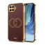 Vaku ® Oppo F17 Pro Skylar Leather Pattern Gold Electroplated Soft TPU Back Cover