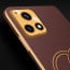 Vaku ® Vivo Y72 5G Skylar Leather Pattern Gold Electroplated Soft TPU Back Cover