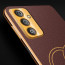 Vaku ® Samsung Galaxy F23 5G Skylar Leather Pattern Gold Electroplated Soft TPU Back Cover