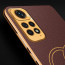 Vaku ® Xiaomi Redmi Note 11 Pro Skylar Leather Pattern Gold Electroplated Soft TPU Back Cover