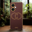 Vaku ® OnePlus Nord CE 3 5G Skylar Leather Pattern Gold Electroplated Soft TPU Back Cover