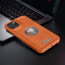 Vaku ® Apple iPhone 15 Regal Shield Metal Lion Engraved Leather Protective Back Cover