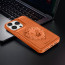 Vaku ® Apple iPhone 15 Pro Max Lion Embossed Luxury Designer Leather Protective Back Cover
