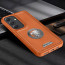 Vaku ® Samsung Galaxy A34 5G Regal Shield Metal Lion Engraved Leather Protective Back Cover