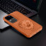 Vaku ® Vivo V30 5G Lion Embossed Luxury Designer Leather Protective Back Cover Case