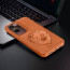 Vaku ® Vivo Y18 Lion Embossed Luxury Designer Leather Protective Back Cover