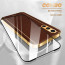Vaku ® 2In1 Combo OnePlus Nord CE Luxemberg Leather Stitched Gold Electroplated Case with 9H Shatterproof Tempered Glass