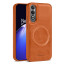 Vaku ® OnePlus Nord CE4 Maxtron Leather Stitched Magnetic Magsafe Non-Slip Grip Shockproof Back Cover