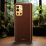 Vaku ® OnePlus 9R Luxemberg Series Leather Stitched Gold Electroplated Soft TPU Back Cover