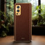 Vaku ® OnePlus Nord 2 Luxemberg Series Leather Stitched Gold Electroplated Soft TPU Back Cover