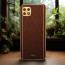 Vaku ® Samsung Galaxy A22 5G Luxemberg Series Leather Stitched Gold Electroplated Soft TPU Back Cover