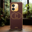 Vaku ® Oppo A3X 5G Skylar Leather Pattern Gold Electroplated Soft TPU Back Cover
