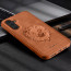 Vaku ® Samsung Galaxy S23 FE Lion Embossed Luxury Designer Leather Protective Back Cover Case