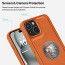 Vaku ® Apple iPhone 15 Plus Regal Shield Metal Lion Engraved Leather Protective Back Cover