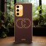 Vaku ® Samsung Galaxy S23 Skylar Leather Pattern Gold Electroplated Soft TPU Back Cover