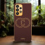 Vaku ® Samsung Galaxy A73 5G Skylar Leather Pattern Gold Electroplated Soft TPU Back Cover