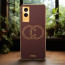 Vaku ® Vivo V21e 5G Skylar Leather Finish Gold Electroplated Soft TPU Back Cover
