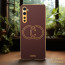 Vaku ® Oneplus Nord Skylar Leather Pattern Gold Electroplated Soft TPU Back Cover