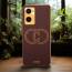 Vaku ® Oppo A76 4G Skylar Leather Pattern Gold Electroplated Soft TPU Back Cover
