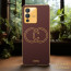 Vaku ® Vivo V23 5G Skylar Leather Pattern Gold Electroplated Soft TPU Back Cover